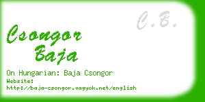 csongor baja business card